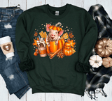 Fall Coffee Pig Pumpkin Comfort Colors