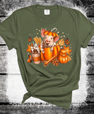 Fall Coffee Pig Pumpkin Comfort Colors