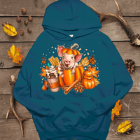 Fall Coffee Pig Pumpkin Comfort Colors