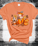 Fall Coffee Pig Pumpkin Comfort Colors