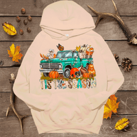 Tis the season Vintage Green Truck Fall Thanksgiving Comfort Colors