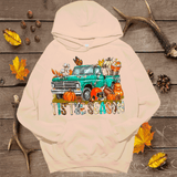 Tis the season Vintage Green Truck Fall Thanksgiving Comfort Colors