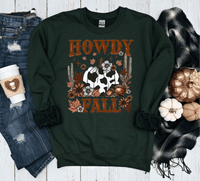 Howdy Fall Cow Pumpkin Western Wear Country Fall Shirts Texas Clothes