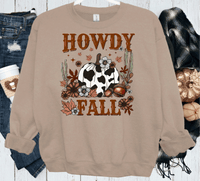 Howdy Fall Cow Print Pumpkin Thanksgiving Comfort Colors
