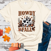 Howdy Fall Cow Pumpkin Western Wear Country Fall Shirts Texas Clothes