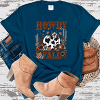 Howdy Fall Cow Print Pumpkin Thanksgiving Comfort Colors