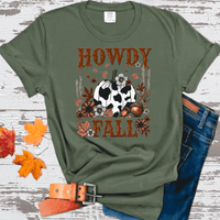 Howdy Fall Cow Print Pumpkin Thanksgiving Comfort Colors