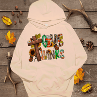 Give Thanks Cross BOHO Thanksgiving Fall Comfort Colors Family Shirts