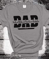 Comfort Colors®  Custom Dad Shirt with Kid Names, Father's Day Gift, New Dad Tshirt, Personalized Dad T-Shirt, Custom Kids Names Shirt, Fathers Day Shirt