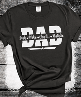 Comfort Colors®  Custom Dad Shirt with Kid Names, Father's Day Gift, New Dad Tshirt, Personalized Dad T-Shirt, Custom Kids Names Shirt, Fathers Day Shirt