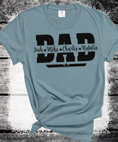 Comfort Colors®  Custom Dad Shirt with Kid Names, Father's Day Gift, New Dad Tshirt, Personalized Dad T-Shirt, Custom Kids Names Shirt, Fathers Day Shirt