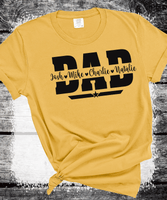 Comfort Colors®  Custom Dad Shirt with Kid Names, Father's Day Gift, New Dad Tshirt, Personalized Dad T-Shirt, Custom Kids Names Shirt, Fathers Day Shirt