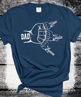 Comfort Colors®  Custom Dad Shirt with Kid Names, Father's Day Gift, New Dad Tshirt, Personalized Dad T-Shirt, Custom Kids Names Shirt, Fathers Day Shirt Fist Bump