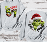 6 7 Six Seven Funny Christmas Family Shirts  / Christmas Realistic Faux Yarn Hoodie / Classic Christmas Movies Shirts / FYP Viral Grinch Sweatshirts / Funny Holiday Crewneck