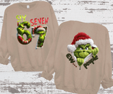6 7 Six Seven Funny Christmas Family Shirts  / Christmas Realistic Faux Yarn Hoodie / Classic Christmas Movies Shirts / FYP Viral Grinch Sweatshirts / Funny Holiday Crewneck