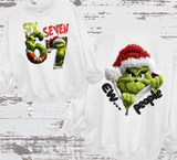 6 7 Six Seven Funny Christmas Family Shirts  / Christmas Realistic Faux Yarn Hoodie / Classic Christmas Movies Shirts / FYP Viral Grinch Sweatshirts / Funny Holiday Crewneck