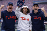 Custom PUFF vinyl Texans Sweatshirt, Embossed Puff Spirit Wear Sweatshirt, Houston Texans PUFF fan Gear NFL Football Playoff Shirts, Texans Puff Vinyl Sweatshirts, 3D Embossed Football Gear