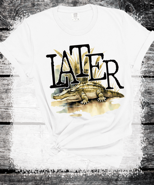 Comfort Colors® Later Gator Shirt - Distressed Comfort Colors T-Shirt, Funny Alligator T Shirt, Oversized Graphic Tee, Indie Tshirt, Retro Crocodile Shirt