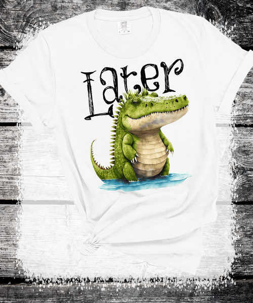 Comfort Colors® Later Gator Shirt - Distressed Comfort Colors T-Shirt, Funny Alligator T Shirt, Oversized Graphic Tee, Indie Tshirt, Retro Crocodile Shirt