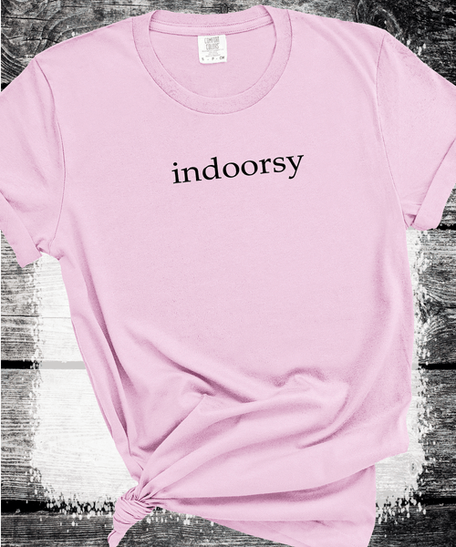 Comfort Colors® Indoorsy Shirt, Funny Introvert Tee, Cozy Homebody Shirt, Anti Social T-Shirt, Relatable Lazy Day Tee