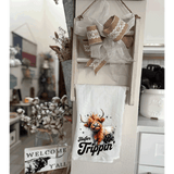 Funny Highland Cow Kitchen Tea Towels / Heifers Be Trippin / Farmhouse Decor / Country Farmgirl / Western Home Decor