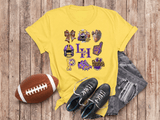 Custom Local School Bow Sweatshirt, Spirit Wear Sweatshirt, Custom Coquette Bow Shirts School Mascot Sweatshirt, Gift Idea, Liberty Hill Panthers, Texas Football