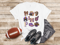 Custom Local School Bow Sweatshirt, Spirit Wear Sweatshirt, Custom Coquette Bow Shirts School Mascot Sweatshirt, Gift Idea, Liberty Hill Panthers, Texas Football