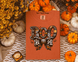 BOO Coquette Bow Plaid Halloween Print Shirts