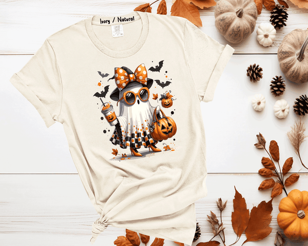 Boojee Ghost Sassy fierce Fall Fashion Diva High Heels, Coffee, Purse Bag, Princess Girly Halloween Ghost