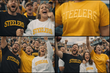 Custom PUFF Print Steelers Sweatshirt, Embossed Puff Spirit Wear Sweatshirt, Pittsburgh Steelers PUFF fan Gear NFL Football Playoff Shirts, Steelers Puff Vinyl Sweatshirts, 3D Embossed Football Gear