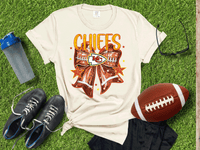 Kansas City Football Metallic shirt, Chiefs Faux Glitter Football Kansas Toile de Jouy floral KC Football Team, Kansas City Football Fan Gift, Chiefs Fan (Copy)
