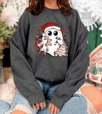 Comfort Colors® Cute Ghost Little Debbie / Christmas T-Shirt, Holiday sweatshirt, Christmas Gift Shirt, Xmas Ghost T-Shirt Holiday matching family knit look /  FYP Viral Trending Sweatshirts / Funny Holiday Crewneck
