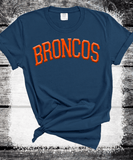 Custom PUFF vinyl Broncos Sweatshirt, Embossed Puff Spirit Wear Sweatshirt, Denver Broncos PUFF fan Gear NFL Football Playoff Shirts, Broncos Puff Vinyl Sweatshirts, 3D Embossed Football Gear