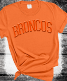 Custom PUFF vinyl Broncos Sweatshirt, Embossed Puff Spirit Wear Sweatshirt, Denver Broncos PUFF fan Gear NFL Football Playoff Shirts, Broncos Puff Vinyl Sweatshirts, 3D Embossed Football Gear