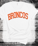 Custom PUFF vinyl Broncos Sweatshirt, Embossed Puff Spirit Wear Sweatshirt, Denver Broncos PUFF fan Gear NFL Football Playoff Shirts, Broncos Puff Vinyl Sweatshirts, 3D Embossed Football Gear
