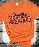 Custom PUFF vinyl Broncos Sweatshirt, Embossed Puff Spirit Wear Sweatshirt, Denver Broncos PUFF fan Gear NFL Football Playoff Shirts, Broncos Puff Vinyl Sweatshirts, 3D Embossed Football Gear