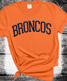 Custom PUFF vinyl Broncos Sweatshirt, Embossed Puff Spirit Wear Sweatshirt, Denver Broncos PUFF fan Gear NFL Football Playoff Shirts, Broncos Puff Vinyl Sweatshirts, 3D Embossed Football Gear