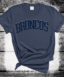 Custom PUFF vinyl Broncos Sweatshirt, Embossed Puff Spirit Wear Sweatshirt, Denver Broncos PUFF fan Gear NFL Football Playoff Shirts, Broncos Puff Vinyl Sweatshirts, 3D Embossed Football Gear