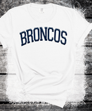 Custom PUFF vinyl Broncos Sweatshirt, Embossed Puff Spirit Wear Sweatshirt, Denver Broncos PUFF fan Gear NFL Football Playoff Shirts, Broncos Puff Vinyl Sweatshirts, 3D Embossed Football Gear