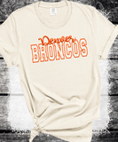 Custom PUFF vinyl Broncos Sweatshirt, Embossed Puff Spirit Wear Sweatshirt, Denver Broncos PUFF fan Gear NFL Football Playoff Shirts, Broncos Puff Vinyl Sweatshirts, 3D Embossed Football Gear