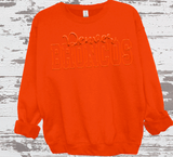 Custom PUFF vinyl Broncos Sweatshirt, Embossed Puff Spirit Wear Sweatshirt, Denver Broncos PUFF fan Gear NFL Football Playoff Shirts, Broncos Puff Vinyl Sweatshirts, 3D Embossed Football Gear