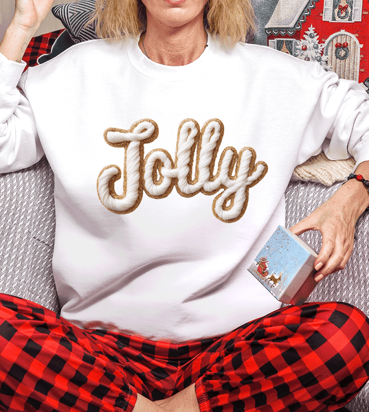 Christmas Jolly Shirts / Christmas Realistic Faux Yarn Hoodie / Classic Christmas Movies Shirts / FYP Viral Grinch Sweatshirts / Funny Holiday Crewneck