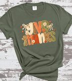 Give Thanks Realistic Faux Yarn Hoodie / Thanksgiving matching family knit look /  FYP Viral Trending Sweatshirts / Thankgiving Dinner Shirts