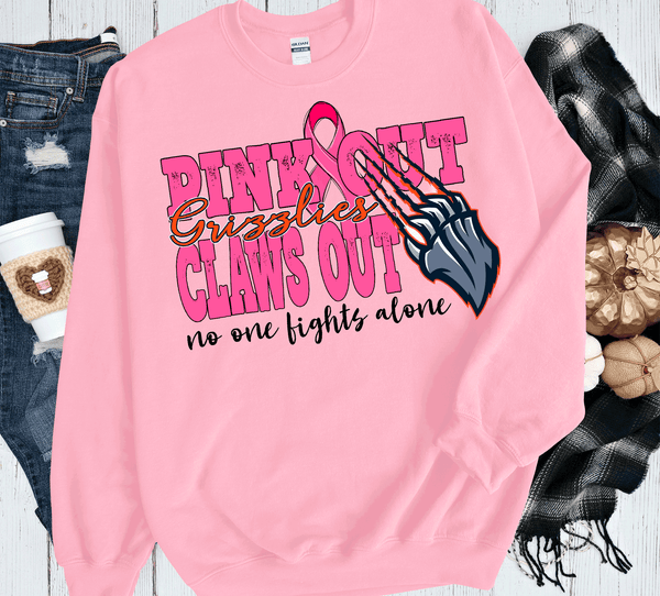 Grizzles Football Pink Out Shirts Sweatshirt Hoodies / Breast Cancer / October Awareness