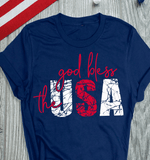 Comfort Colors God Bless the USARed White Blue, USA 250th Anniversary Shirts, 250 Years of Freedom 1776 - 2026 4th of July