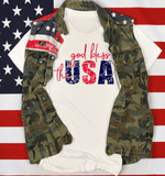 Comfort Colors God Bless the USARed White Blue, USA 250th Anniversary Shirts, 250 Years of Freedom 1776 - 2026 4th of July