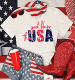 Comfort Colors God Bless the USARed White Blue, USA 250th Anniversary Shirts, 250 Years of Freedom 1776 - 2026 4th of July