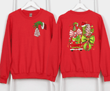 Grinch Christmas Tree Shirts / Christmas Realistic Faux Yarn Hoodie / Classic Christmas Movies Shirts / FYP Viral Grinch Sweatshirts / Funny Holiday Crewneck