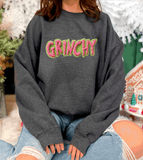 Grinchy Trending Funny Grinch Shirts / Christmas Realistic Faux Yarn Hoodie / Classic Christmas Movies Shirts / FYP Viral Grinch Sweatshirts / Funny Holiday Crewneck