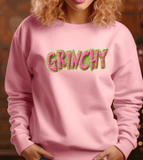 Grinchy Trending Funny Grinch Shirts / Christmas Realistic Faux Yarn Hoodie / Classic Christmas Movies Shirts / FYP Viral Grinch Sweatshirts / Funny Holiday Crewneck